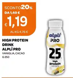 Ekom High protein drink ALPLÌ PRO offerta