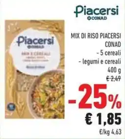 Conad Mix di riso PIACERSI CONAD offerta