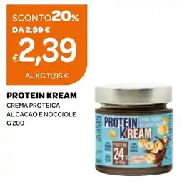 Ekom Protein kream crema proteica al cacao e nocciole offerta