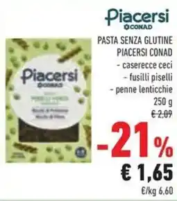 Conad Pasta senza glutine PIACERSI CONAD offerta
