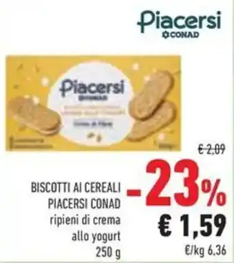 Conad Biscotti ai cereali PIACERSI CONAD offerta