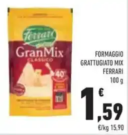 Conad Formaggio grattugiato mix FERRARI offerta