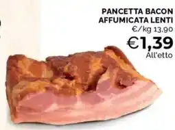Mercatò Pancetta bacon affumicata lenti offerta