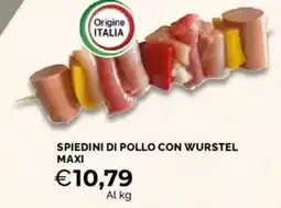 Mercatò Spiedini di pollo con wurstel maxi offerta