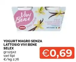 Mercatò Yogurt magro senza lattosio vivi bene SELEX offerta