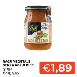 Mercatò Ragu vegetale senza aglio BIFFI offerta