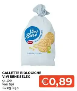 Mercatò Gallette biologiche vivi bene SELEX offerta