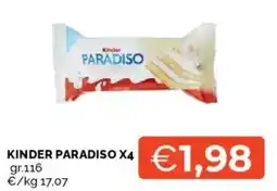 Mercatò Kinder paradiso x4 offerta
