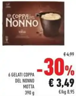 Conad 6 gelati coppa del nonno motta offerta