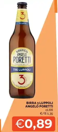 Mercatò Birra 3 luppoli ANGELO PORETTI offerta