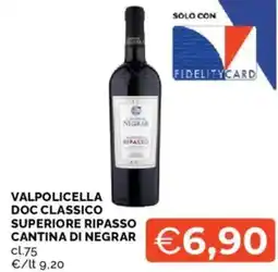 Mercatò Valpolicella doc classico superiore ripasso cantina di negrar offerta