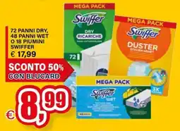 Il Gigante 72 panni dry, 48 panni wet o 18 piumini swiffer offerta