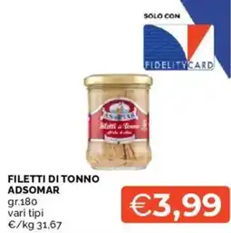 Mercatò Filetti di tonno ASDOMAR offerta