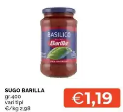Mercatò Sugo BARILLA offerta