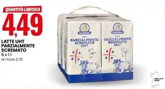 Latte uht parzialmente scremato