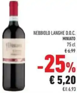 Conad Nebbiolo langhe d.o.c. MINIATO offerta