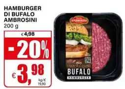 Il Gigante Hamburger di bufalo ambrosini offerta