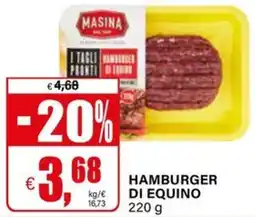 Il Gigante Hamburger di equino offerta