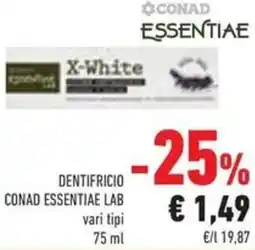 Conad Dentifricio CONAD ESSENTIAE LAB offerta