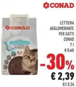 Conad Lettiera agglomerante per gatti CONAD offerta