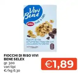 Mercatò Fiocchi di riso vivi bene SELEX offerta