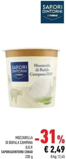 Conad Mozzarella di bufala campana d.o.p. SAPORI&DINTORNI CONAD offerta