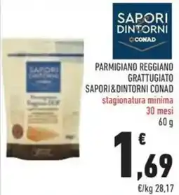 Conad Parmigiano reggiano grattugiato SAPORI&DINTORNI CONAD offerta