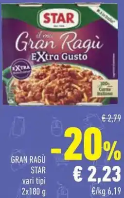 Conad Gran ragù STAR offerta