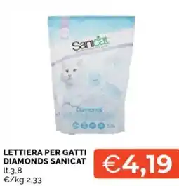 Mercatò Lettiera per gatti diamonds SANICAT offerta