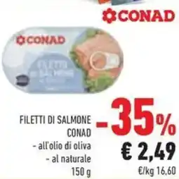 Conad Filetti di salmone CONAD offerta