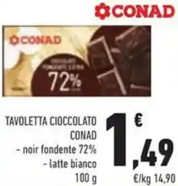 Conad Tavoletta cioccolato CONAD offerta
