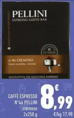 Conad Caffè espresso n°46 PELLINI offerta