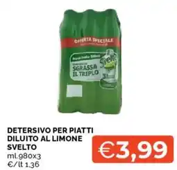 Mercatò Detersivo per piatti diluito al limone SVELTO offerta