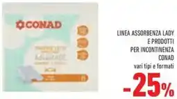 Conad Linea assorbenza lady e prodotti per incontinenza CONAD offerta