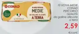 Conad 10 uova medie CONAD PERCORSO QUALITÀ offerta