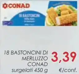 Conad 18 bastoncini di merluzzo CONAD offerta