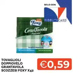 Mercatò Tovaglioli doppiovelo grantavola scozzesi FOXY X42 offerta