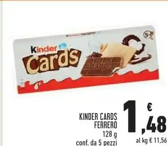 Conad Kinder cards 128 g(ml) offerta