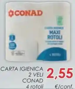 Conad Carta igienica 2 veli CONAD offerta