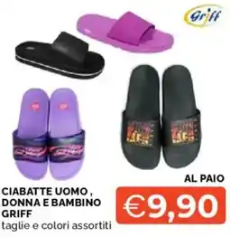 Mercatò Ciabatte uomo, donna e bambino GRIFF offerta