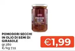 Mercatò Pomodori secchi in olio di semi di girasole SELEX offerta