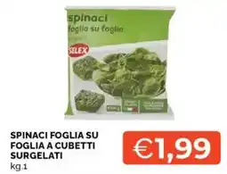 Mercatò Selex spinaci foglia su foglia a cubetti surgelati offerta