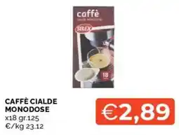 Mercatò Selex caffè cialde monodose offerta