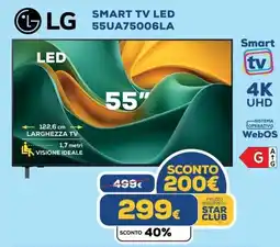 Euronics LG SMART TV LED 55UA75006LA offerta