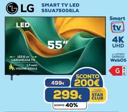 Euronics LG SMART TV LED 55UA75006LA offerta