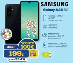 Euronics SAMSUNG Galaxy A26 5G offerta
