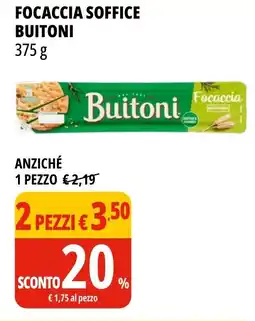 Tigros Focaccia soffice BUITONI offerta