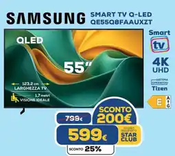 Euronics SAMSUNG SMART TV Q-LED QE55Q8FAAUXZT offerta