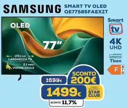 Euronics SAMSUNG SMART TV OLED QE77S85FAEXZT offerta