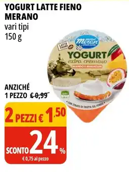 Tigros Yogurt latte fieno MERANO offerta